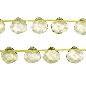 PINEAPPLE QUARTZ FACETED PEAR SD 13X13MM